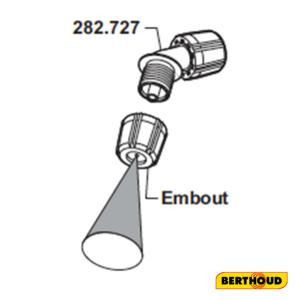 Embout buse turbulence 8/10 eme Viton Berthoud (SANS LE SUPPORT 282.727)