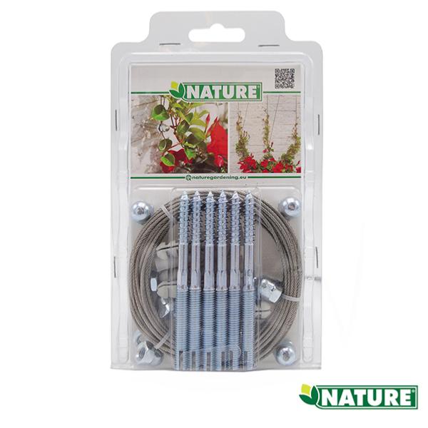 Kit Palissage Câble Acier pour plantes grimpantes - Nature